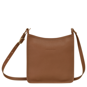 Longchamp Le Foulonné L Leather Women's Crossbody Bags Brown | 685-VCXIMD