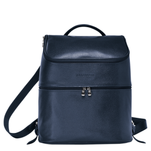 Longchamp Le Foulonné Leather Men's Backpacks Blue | 169-YCWITF