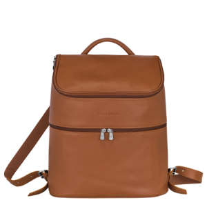 Longchamp Le Foulonné Leather Men's Backpacks Brown | 215-UYMKOI