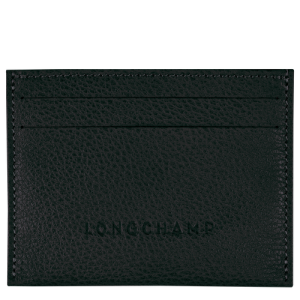 Longchamp Le Foulonné Leather Men's Cardholders Black | 138-DEMCHG