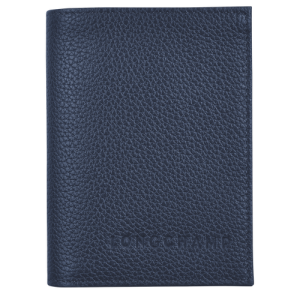 Longchamp Le Foulonné Leather Men's Cardholders Blue | 520-ZNUIFB