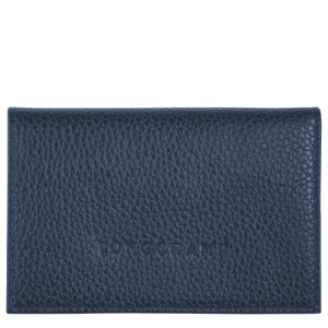 Longchamp Le Foulonné Leather Men's Cardholders Blue | 807-ZOAIEP