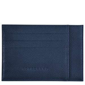 Longchamp Le Foulonné Leather Men's Cardholders Blue | 864-MBGYJL