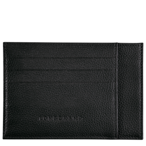 Longchamp Le Foulonné Leather Men's Cardholders Black | 892-EHQFKU