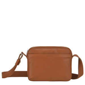 Longchamp Le Foulonné Leather Men's Crossbody Bags Brown | 928-QYKSVO