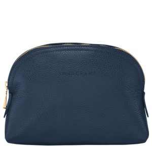 Longchamp Le Foulonné Leather Men's Pouches Blue | 176-KQZMBL