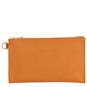 Longchamp Le Foulonné Leather Men's Pouches Orange | 356-JUNXYQ