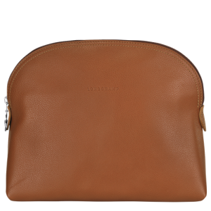 Longchamp Le Foulonné Leather Men's Toiletry Bags Brown | 386-UCVMIN