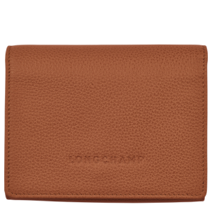 Longchamp Le Foulonné Leather Men's Wallets Brown | 319-RNKHGV