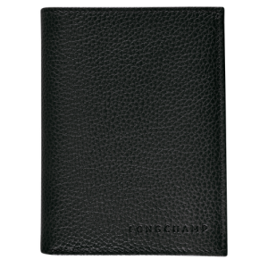 Longchamp Le Foulonné Leather Men's Wallets Black | 745-KTPXJE