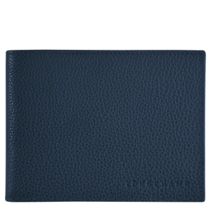 Longchamp Le Foulonné Leather Men's Wallets Blue | 769-CABTIV