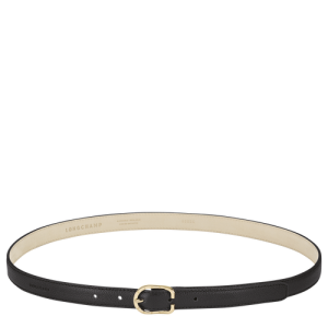 Longchamp Le Foulonné Leather Women's Belts Black | 273-DMRWXS