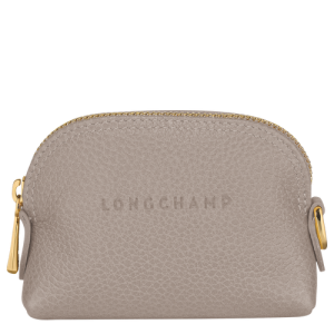 Longchamp Le Foulonné Leather Women's Coin Purses Grey | 179-TPIBFX