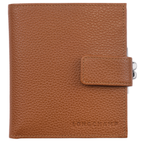 Longchamp Le Foulonné Leather Women's Compact Wallets Brown | 865-EXCYZP