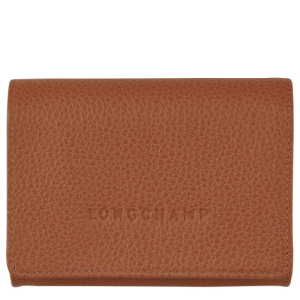 Longchamp Le Foulonné Leather Women's Coin Purses Brown | 930-OSVRFZ