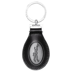 Longchamp Le Foulonné Leather Women's Key Rings Black | 931-SVLPRW