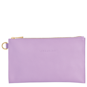 Longchamp Le Foulonné Leather Women's Pouches Purple | 143-IBXKUW