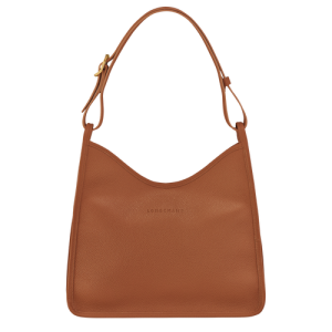 Longchamp Le Foulonné Leather Women's Shoulder Bags Brown | 086-TNHWJD