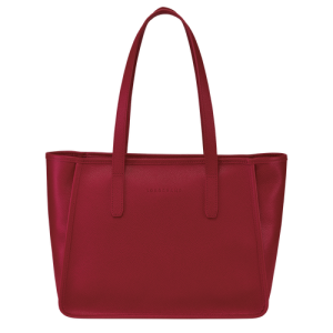 Longchamp Le Foulonné Leather Women's Shoulder Bags Red | 180-MAJZHO