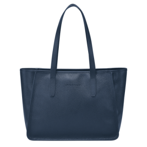 Longchamp Le Foulonné Leather Women's Shoulder Bags Blue | 265-PELURW