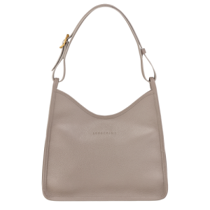 Longchamp Le Foulonné Leather Women's Shoulder Bags Grey | 275-XCOZSI