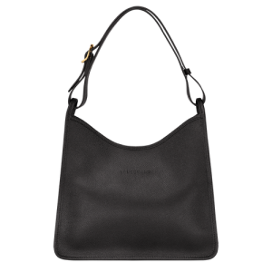 Longchamp Le Foulonné Leather Women's Shoulder Bags Black | 713-AZSRID