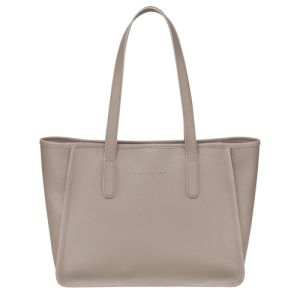 Longchamp Le Foulonné Leather Women's Shoulder Bags Grey | 854-JXFCHU