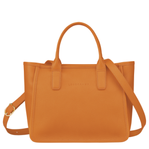 Longchamp Le Foulonné Leather Women's Top-handle Bags Orange | 201-VOEDJZ