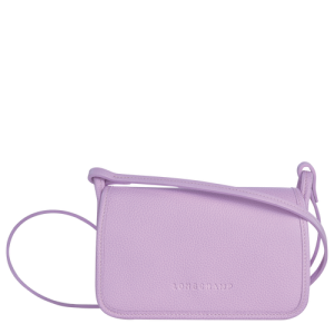 Longchamp Le Foulonné Leather Women's Wallets On Chain Purple | 148-IKYUVP