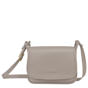 Longchamp Le Foulonné M Leather Women's Crossbody Bags Grey | 162-TAYDIN