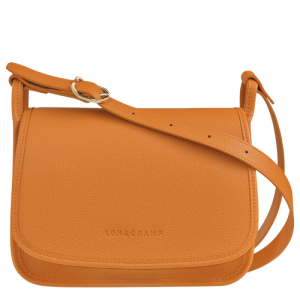 Longchamp Le Foulonné M Leather Women's Crossbody Bags Orange | 609-MWDZXO