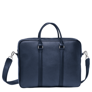 Longchamp Le Foulonné S Leather Men's Briefcase Blue | 065-ENSHPT