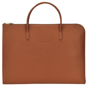 Longchamp Le Foulonné S Leather Men's Briefcase Brown | 103-IAYKXT