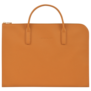 Longchamp Le Foulonné S Leather Men's Briefcase Orange | 392-HZFXSP