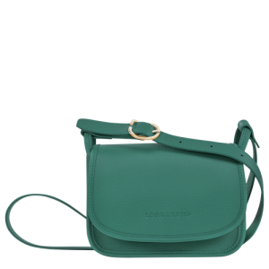 Longchamp Le Foulonné S Leather Women's Crossbody Bags Green | 067-FIRDPV