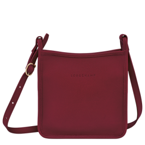 Longchamp Le Foulonné S Leather Women's Crossbody Bags Red | 659-UNBTGD