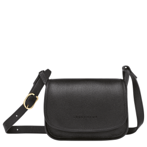 Longchamp Le Foulonné S Leather Women's Crossbody Bags Black | 814-CETIXD