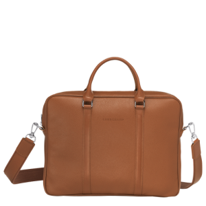 Longchamp Le Foulonné XS Leather Men's Briefcase Brown | 698-BILMDO