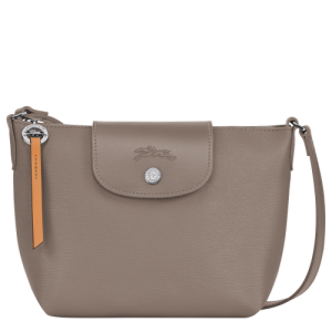 Longchamp Le Pliage City Canvas Women's Crossbody Bags Beige | 145-IHBTRJ