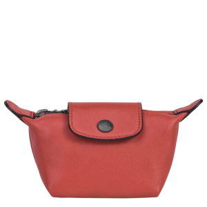 Longchamp Le Pliage Cuir Leather Women's Coin Purses Orange | 053-DVFPMO