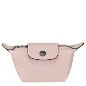 Longchamp Le Pliage Cuir Leather Women's Coin Purses Pink | 053-ZPCNXW