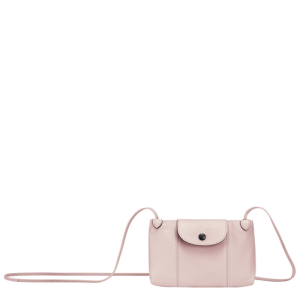 Longchamp Le Pliage Cuir Leather Women's Crossbody Bags Pink | 173-UFMALY