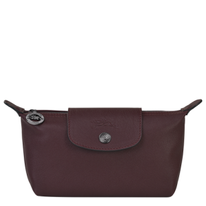 Longchamp Le Pliage Cuir Leather Women's Pouches Red | 564-ZKUXTG