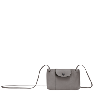 Longchamp Le Pliage Cuir Leather Women's Crossbody Bags Grey | 607-IXYGSK