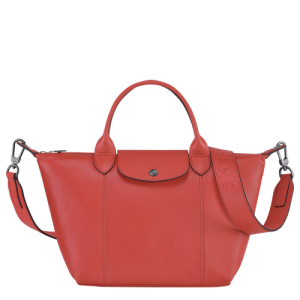 Longchamp Le Pliage Cuir S Leather Women's Top-handle Bags Orange | 042-FPTKLX