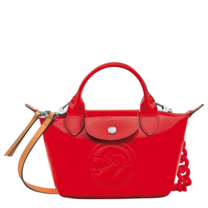 Longchamp Le Pliage Cuir XS Leather Women's Top-handle Bags Red | 470-KWRUNM