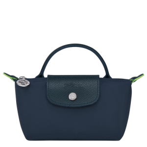 Longchamp Le Pliage Green Canvas, Recycled canvas Women's Pouches Blue | 135-LGYTCO