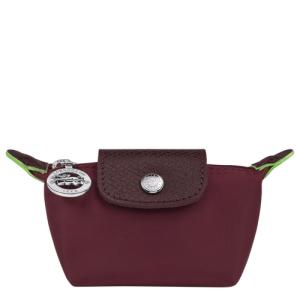 Longchamp Le Pliage Green Canvas, Recycled canvas Men's Coin Purses Red | 162-QWCHVL