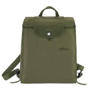 Longchamp Le Pliage Green Canvas, Recycled canvas Men's Backpacks Green | 914-ODSPMB