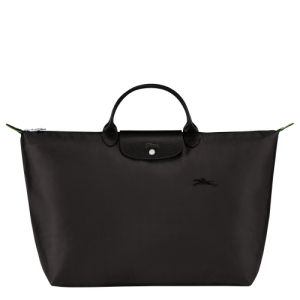 Longchamp Le Pliage Green L Canvas, Recycled canvas Men's Travel Bags Black | 071-CFPSBZ